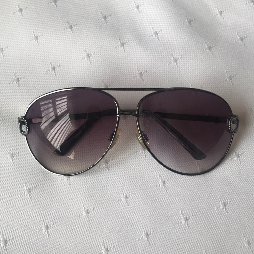 Gunmetal Aviator Sunglasses